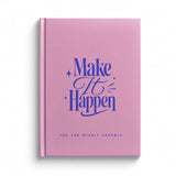 Wrotnote Make It Happen A5 Diary Notebook For Women And Girls, Pink Hardbound, 200 Ruled Pages 90 Gsm, Motivational Diary For Of