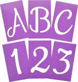 Hillman 840245 6Inch Decorative Stencils Script, Purple, 41 Count