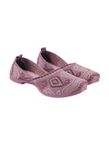 Shoetopia Embroidered Ethnic Peach Ballerinas For Women & Girls /Eu42,Peach,9,B0F9FM4W15