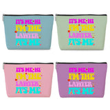 4 Pack Funny, Lawyer Gifts, Legal Practitioner Gift Prosecutor Graduation Appreciation Makeup Bag Funny Cosmetic Bags for Women 