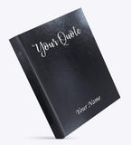Brown Cloud Personalized Large (7 X 9 In ~B5) Black Leather Cover Hard Bound Notebook/Diary With Personalised/Customized Photo/M
