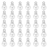 PATIKIL 6mm Pearl Charm, 100pcs Pearl Beads Faux Pearl Pendant Charm Beautiful DIY for Jewelry Making Bracelets Earrings Necklac