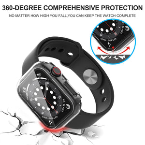 Suoman 2-Pack for Apple Watch 44mm Screen Protector Case,for iWatch Series 8/7/6/5/4/Series SE/SE 2 44mm Protection Cover All-Ar