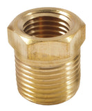 Forney 75535 Brass Fitting, Bushing, 1/4Inch Female to 3/8Inch Male NPT