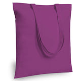 TOPDesign 12-Pack Economical 16x15 Purple Cotton Tote Bag, Lightweight Medium Reusable Grocery Shopping Cloth Bags, Suitable for