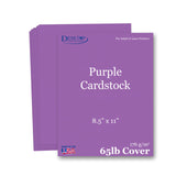 Premium Colored Blank Cardstock Paper 8.5 x 11 25 Sheets (Purple)