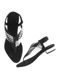Shoetopia Classic Black Flat Sandals For Women & Girls /Eu38,Black,5,B0DDJK4YPK