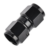 EVIL ENERGY 4AN Female to 4AN Female Straight Swivel Coupler Union Fitting Adapter Aluminum Black
