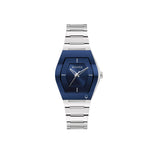Bulova Ladies Modern Gemini Stainless Steel 3Hand Quartz Watch, Blue Dial Style:96L293