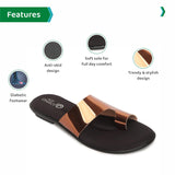 Ortho Joy Fancy Doctor Slippers | Soft Stylish Chappal For Women | Comfortable Flat Sandals For Women Stylish,Brown,6,B09VT3YYNG