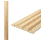 Art3d 4 Pc 96x5.7 Wood Slat Wall Panel for Interior, Ceiling and Decoration, 15.2 SqFt