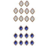 Merishopp 20 Pieces Rhinestone Flat Back Beads Button Scrapbook Embellishments