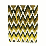 Designer Paper Gift Bag with Golden Glitter Chevron Print & Rope Handle | Reusable Party, Wedding & Return Gift Carry Bag | (Sma