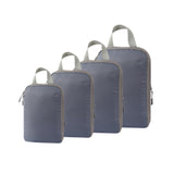 Trendivibe 4Pcs Compression Storage Bags Luggage Packing Organizers For Outdoor Clothes Gray