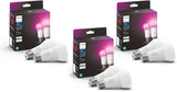 Philips Hue Smart 75W A19 LED Bulb - White and Color Ambiance Color - Changing Light - 6 Pack - 1100LM - E26 - Indoor - Control 