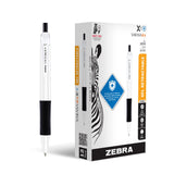 Zebra Pen Sarasa Dry X1+ Retractable Gel Pen, Plastic Barrel with Protective Coating, Medium Point, 0.7mm, Black Ink, 12-Pack