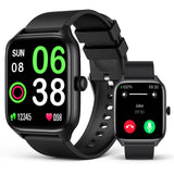 BooaBei Smart Watch for Men Women,1.96 Smartwatch (Answer/Make Call),Blood Pressure/Heart Rate/Blood Oxygen/Sleep Monitor,120+ S