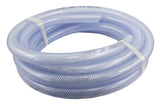 Duda Energy HPpvc075-005ft 5 x 3/4 ID High Pressure Braided Clear Flexible PVC Tubing Heavy Duty UV Chemical Resistant Vinyl Ho