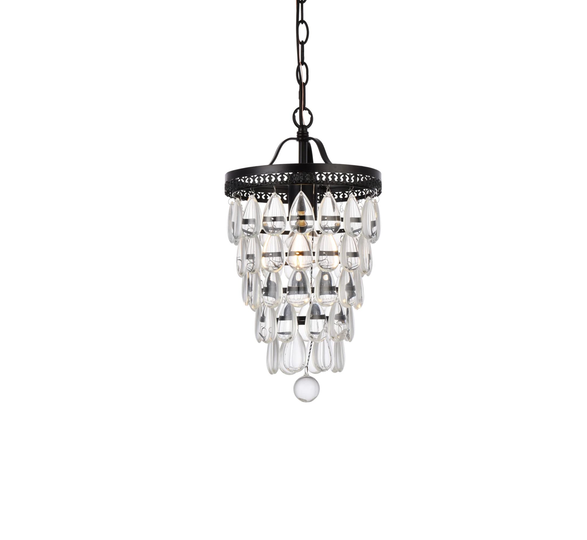 Living District Reese 1-Light Transitional Metal Pendant In Black
