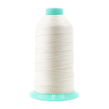 Mandala Crafts Size 138 420D T135 Bonded Nylon Thread - Off White 1250 YDs Tex 135 Heavy Duty Sewing Threads for Leather, Jeans,