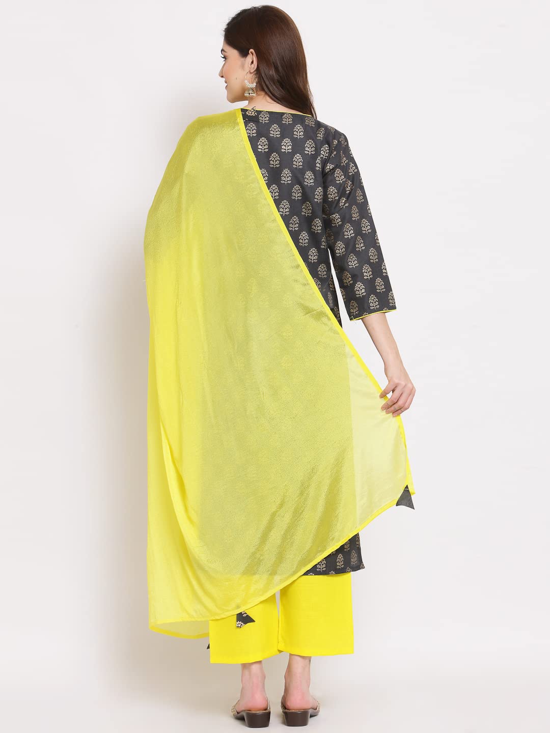 Gosriki Women'S Pure Cotton Straight Kurta With Palazzo & Dupatta (Kripal Grey_S-Go_Grey_Small),Grey,,B09GLW5Y5B