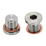 2PCS 7052306 2203739 Oil Drain Plug with 5812232 Washer Compatible with Polaris Sportsman ACE Ranger RZR ATV UTV Scrambler 325 4
