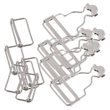 Merishopp Set Of 6 Dungaree Fasteners Clip/Brace Buckles For Suspenders 2.7Cm Silver