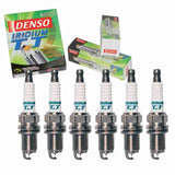 6 pc DENSO Iridium TT Spark Plugs compatible with Toyota 4Runner 3.0L 3.4L V6 1989-2002