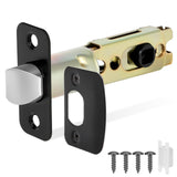 POFEIKTS 1 Pack Matte Black Door Latch Replacement, 45Turning Angle Door Lock Replacement Parts, 2-3/8'' or 2-3/4'' Adjustable B