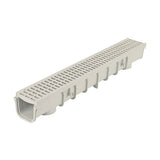 NDS 864G 5Inch Pro Series Channel Drain Kit, 51/2Inch X 393/8Inch Deep Profile Channel, Includes Two Gray Plastic Grates, E