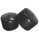 Prescott Plastics 2 1/2 (63.5mm) Outer Diameter Flexible Plastic Hole Caps, Round Black Metal Tubing End Caps, Strong Furnitur