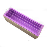 XHaibei Loaf Soap Mold Silicone Wooden Box Acrylic Divider Board 3+2 Swirling Making