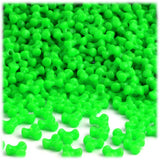 The Crafts Outlet 1,000pc Plastic, Opaque, Tri Beads, 10mm, Light Green