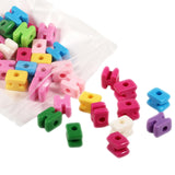 40 PCS Letter Beads 3D Acrylic 21mm x 16mm H Loose for Jewelry Making Bracelet Necklaces Keychain Phone Bag Chain Key Chains(Mix