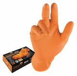 Bob Dale Gloves 9916100BM Grippaz Orange Nitrile Disposable 6Mil Box,