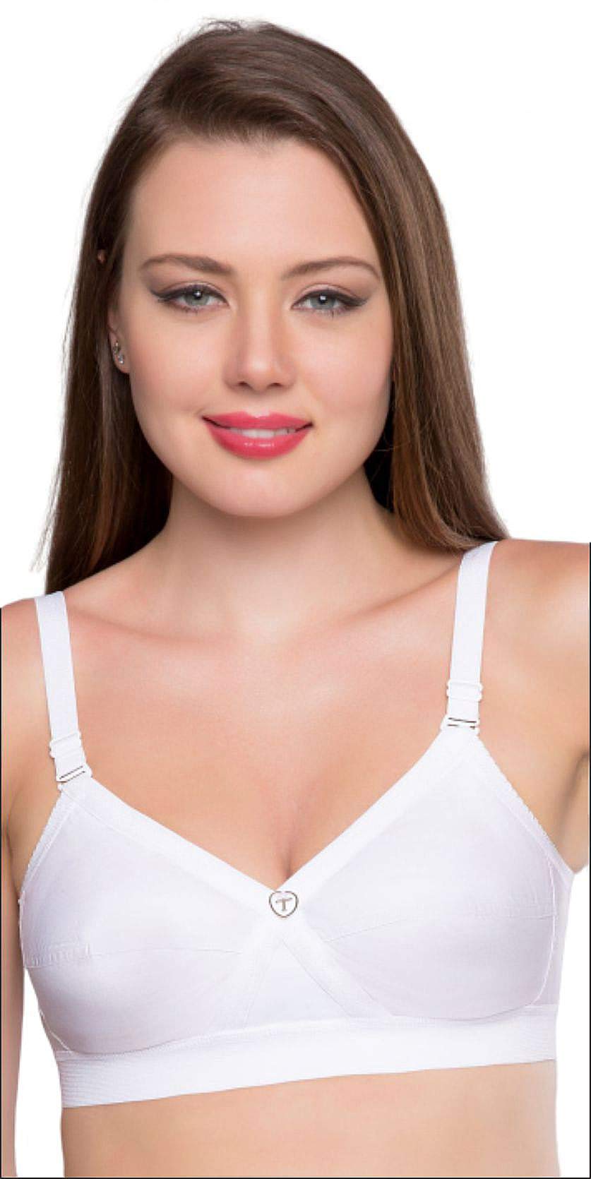 Trylo Women'S Non-Wired Bra (Krutika Plain_White_32H),White,32,B07Y3Y738T