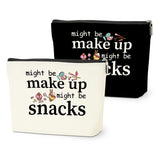 HZMLYDJ 2 PCS Friend Gifts for Women Makeup Bag, Snack Bags, Funny Gifts Cosmetic Bags, Sister Birthday Christmas Graduation Fri