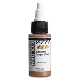 High Flow Acrylics by GOLDEN, Iridescent Copper (Fine), 1 fl. oz. Bottle, Professional Acrylic Paint, SemiOpaque