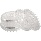 SoftTouch 4680195N Round Spiked Plastic Caster Cups for Short Loop Carpet (3/8 H) 4 Count (Pack of 1) Clear, 4 inch,