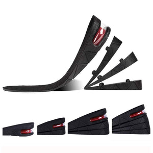 Height Increase Insole, 4-Layer Heel Shoe Lift with Air Cushion Elevator Kits Inserts (ONE Pair) for Men & Women Taller Insoles 