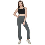 Trylo Flared Pant Regular Waist-Steel Grey-L,STEEL GREY,,B0D1Y42KW6