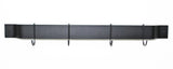 Gourmet Bar Wall Mounted Pot Rack Finish: Black Powder Coated Steel