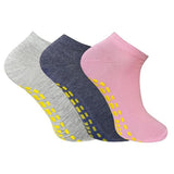 Non Slip Grip Socks For Men & Women Anti Skid Cotton Ankle Socks With Rubber Sole For Yoga, Pilates, Hospital, Home, Gym & Wor