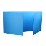 Blue Premium Corrugated Plastic Study Carrel Bulk Pack of 24