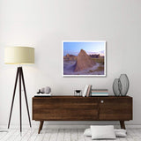 Crescent Moon Over Landscape Showing Erosional Features, Badlands National Park, South Dakota-Paper Art-37,,X30,,