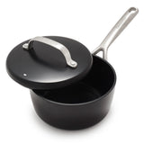 GreenPan GP5 Hard Anodized Advanced Healthy Ceramic Nonstick, 2QT Saucepan Pot with Insulated Lid, PFAS-Free, Induction, Dishwas