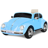 XCAR 12V Electric Car for Toddlers, Ride on Car with Remote Control, LED Light, 3 Speeds, Music, Bluetooth, 3-5 Years Old, Blue
