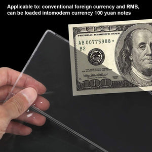 10Pcs Money Banknote Paper Money Album Page Collection Holder Sleeves Loose Leaf Sheet Protection Album (3 pocket paper money)