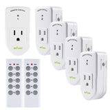 BNLINK Wireless Remote Control Electrical Outlet Switch for Lights, Fans, Christmas Lights, Small Appliance, Long Range White (