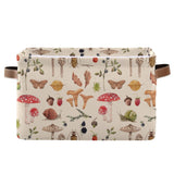 Mushroom Rectangle Storage Basket Collapsible Storage Bin for Nursery Toys Books Waterproof Baskets for Closet Shelves Bedroom D